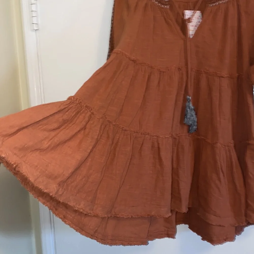 Free People Dream Weaver V-Neck Embroidered Tunic